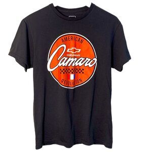 General Motors Camaro Graphic T-Shirt Men’s M Black Red Short Sleeve.